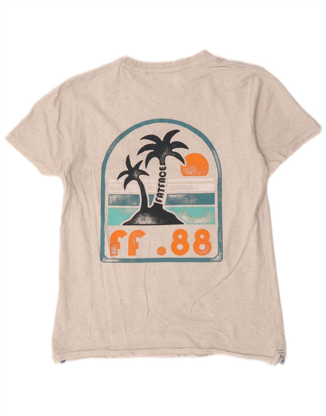 Fat Face Mens Graphic T-Shirt Top Small Grey