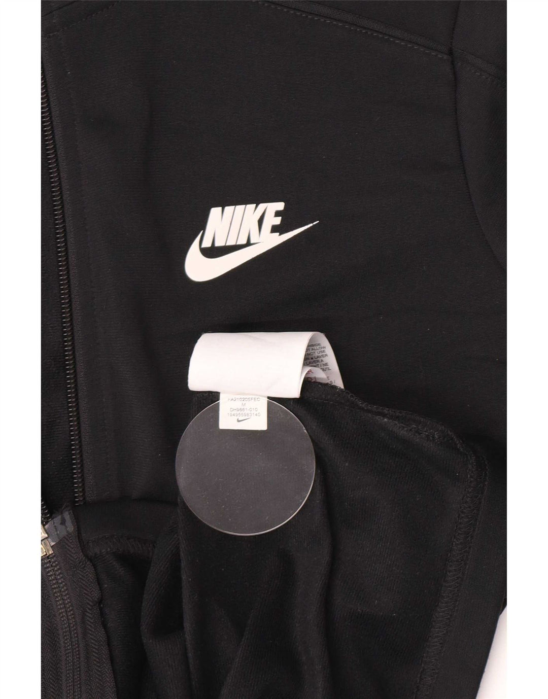 Nike Boys Tracksuit Top Jacket 10-11 Years Medium Black Polyester