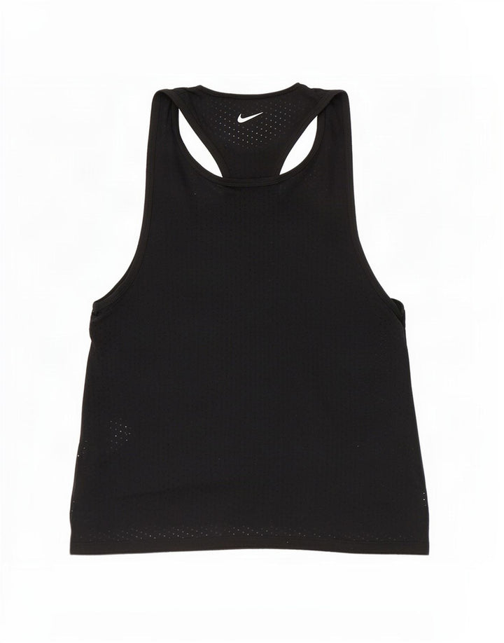 Nike Womens Dri Fit Vest Top UK 10 Small Black Polyester