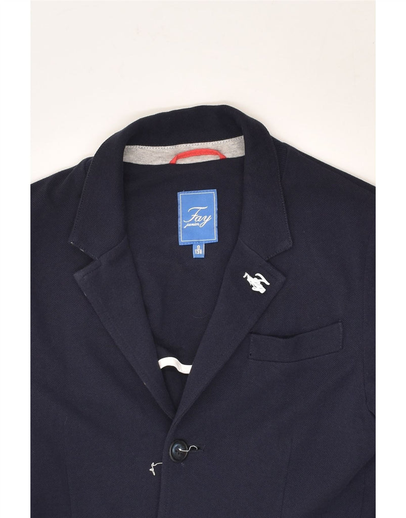 FAY Boys 3 Button Blazer Jacket 8-9 Years Navy Blue | Vintage Fay | Thrift | Second-Hand Fay | Used Clothing | Messina Hembry 