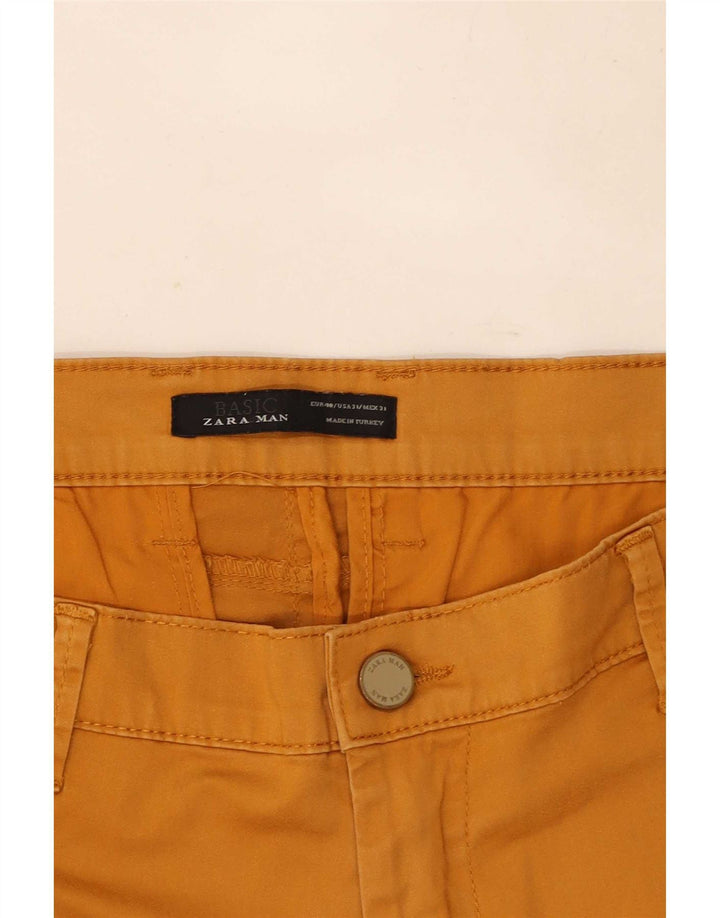 Zara Mens Slim Chino Trousers EU 40 Medium W31 L33 Brown