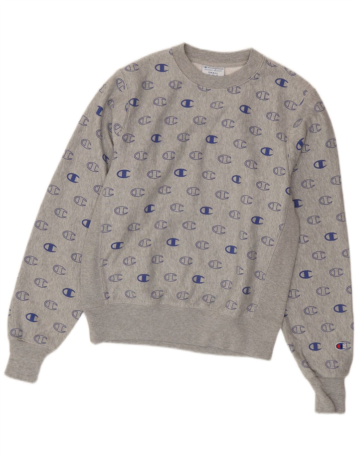 CHAMPION Womens Reverse Weave Oversized Sweatshirt Jumper UK 10 Small Grey