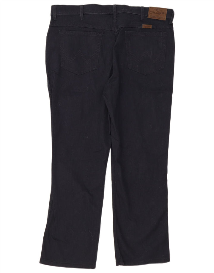 WRANGLER Mens Regular Fit Straight Casual Trousers W40 L29 Navy Blue