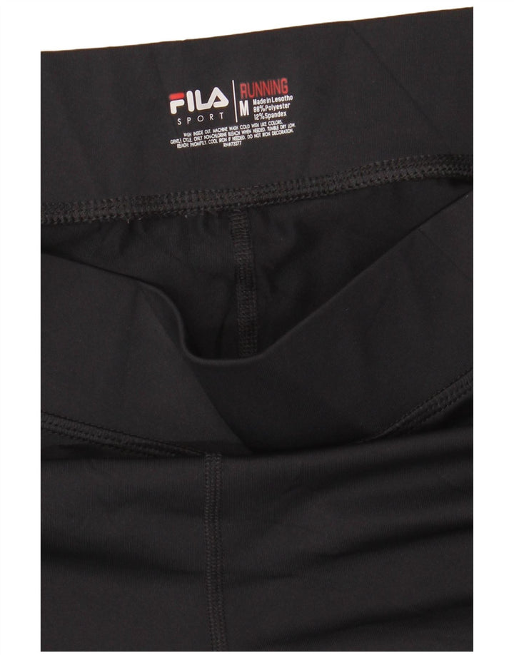Fila Womens Leggings UK 14 Medium  Black Polyester