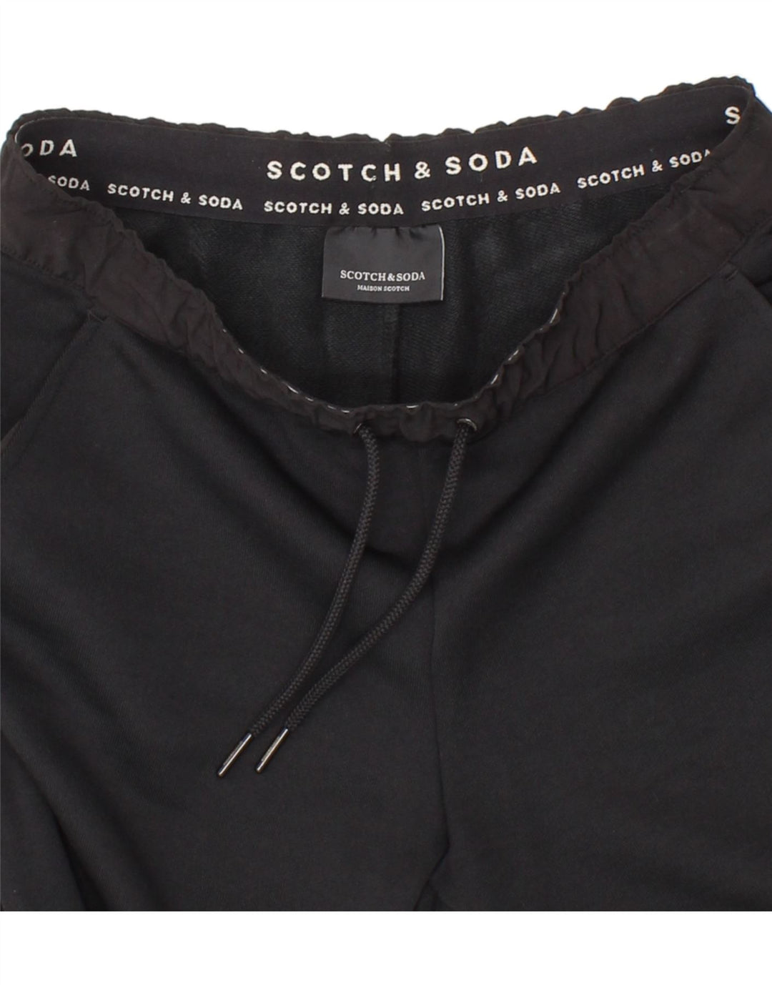 SCOTCH & SODA Womens Tracksuit Trousers UK 12 Medium Black Cotton Vintage Scotch & Soda and Second-Hand Scotch & Soda from Messina Hembry 