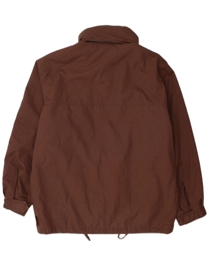 FILA Mens Magic Line Hooded Utility Jacket IT 50 Large Brown Polyester