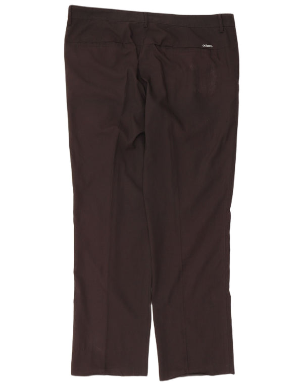 Adidas Mens Adizero Straight Chino Trousers W38 L32 Black Polyester