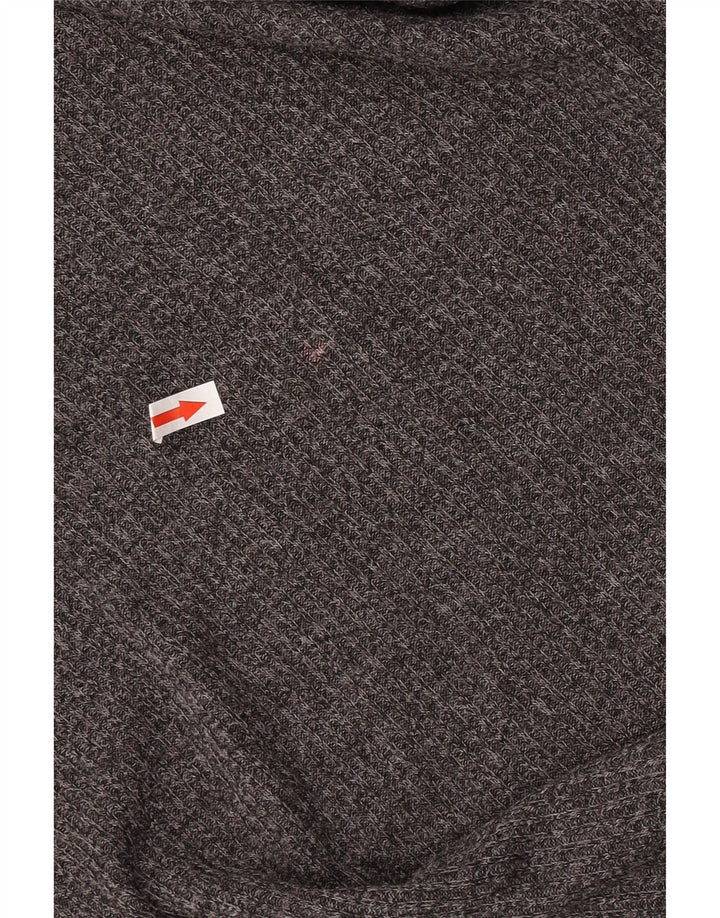Marks & Spencer Womens Long Sleeve Jumper Dress UK 12 Medium Grey Flecked