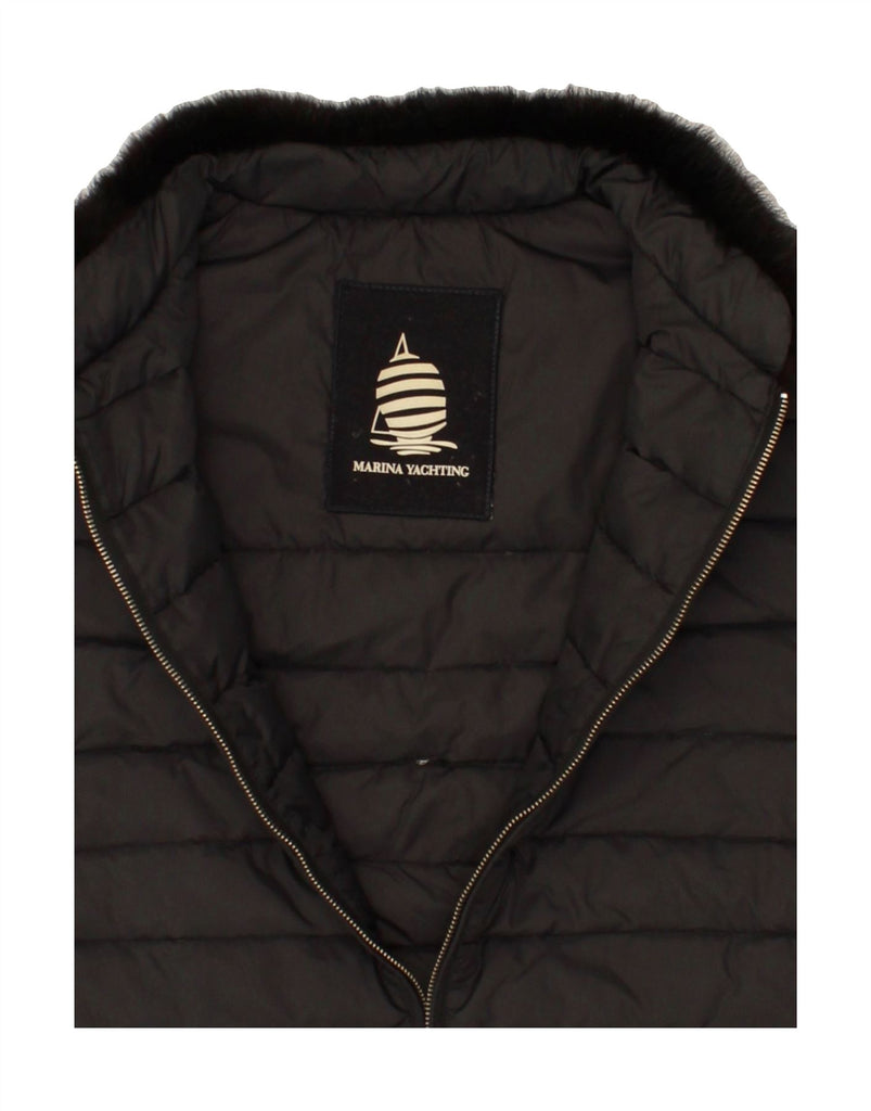 MARINA YACHTING Womens Padded Gilet UK 12 Medium Black Vintage Marina Yachting and Second-Hand Marina Yachting from Messina Hembry 