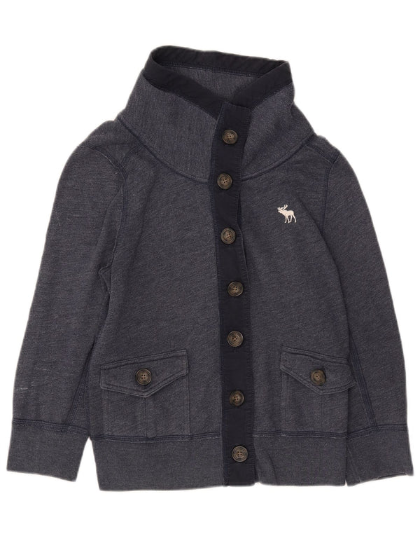 Abercrombie & Fitch Womens Tracksuit Top Jacket UK 14 Large Navy Blue