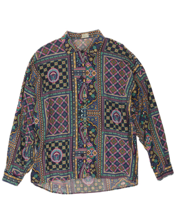BENETTON Womens Oversized Shirt IT 44 Medium Multicoloured Patchwork