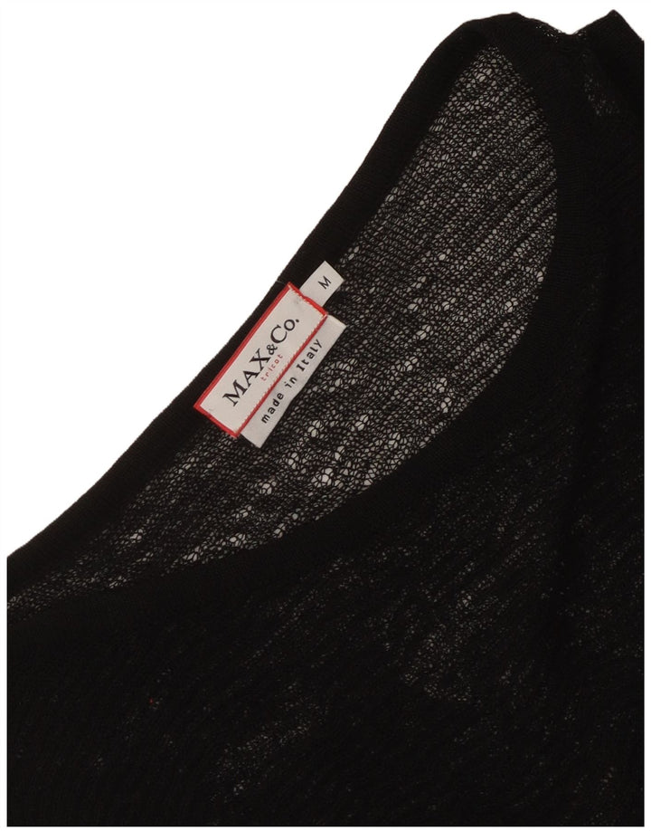 Max & Co. Womens See Through Slim Vest Top UK 12 Medium Black