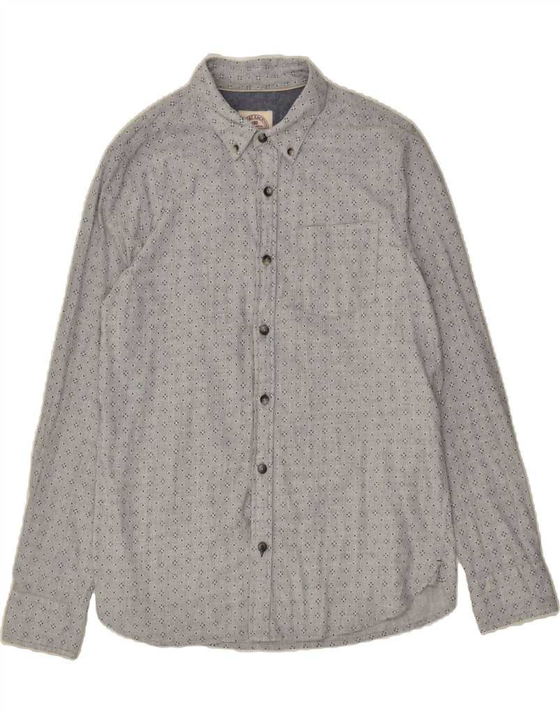 FAT FACE Mens Shirt Medium Grey Spotted Cotton | Vintage Fat Face | Thrift | Second-Hand Fat Face | Used Clothing | Messina Hembry 