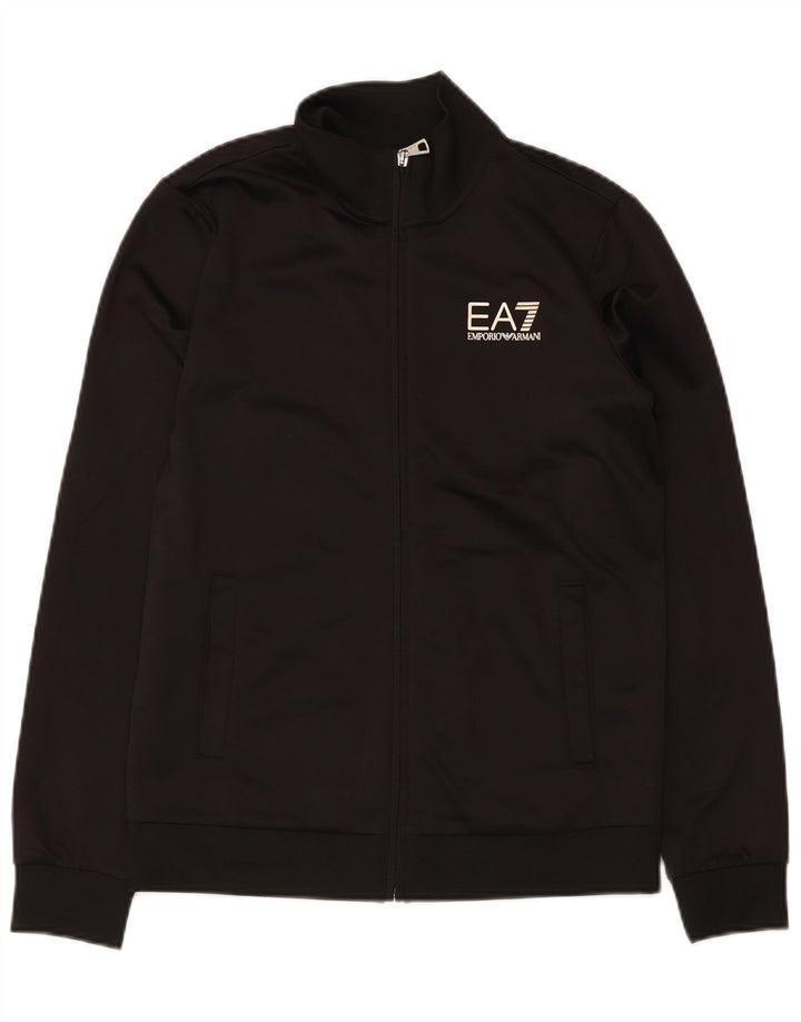 Armani Boys Tracksuit Top Jacket 13-14 Years Black Polyester