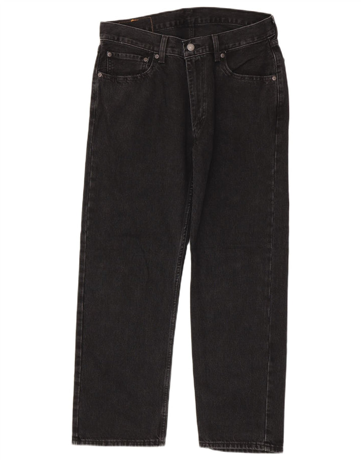 Levi's Mens 555 Straight Jeans W32 L30 Black Cotton