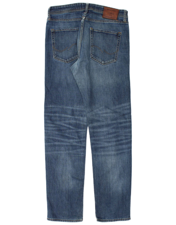 Jack & Jones Mens Mike Slim Jeans W30 L32 Blue Cotton