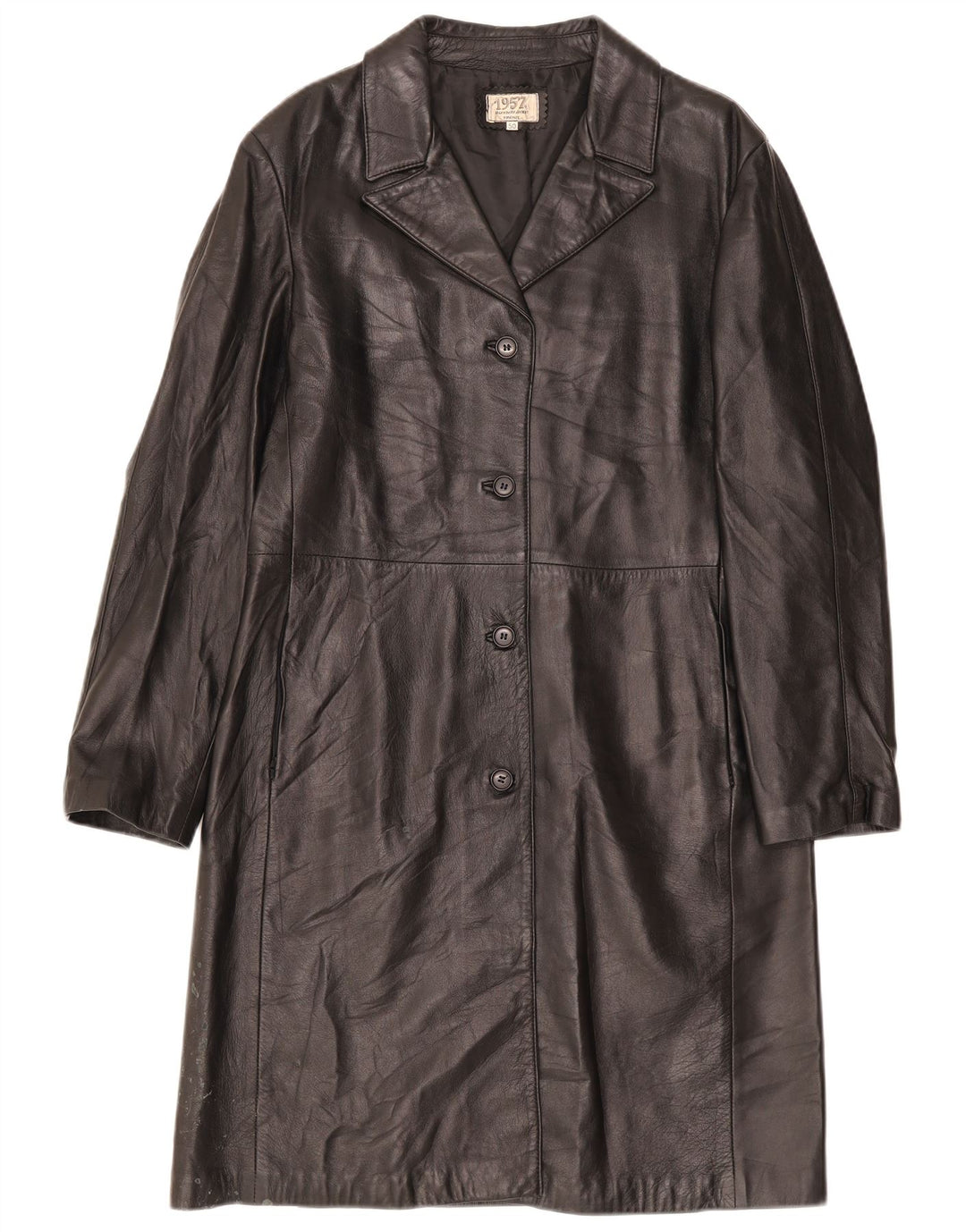 Legendary Jacket 1957 Womens Leather Coat IT 50 XL Black