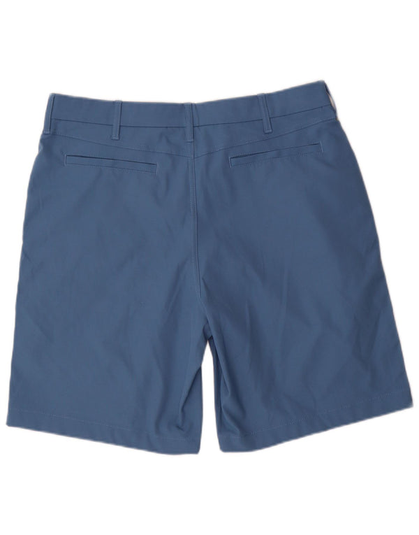 LANDS END Mens Chino Shorts W34 Large  Blue Polyester