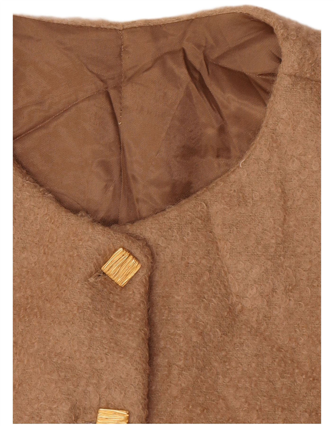 Vintage Womens 5 Button Blazer Jacket UK 14 Medium Beige