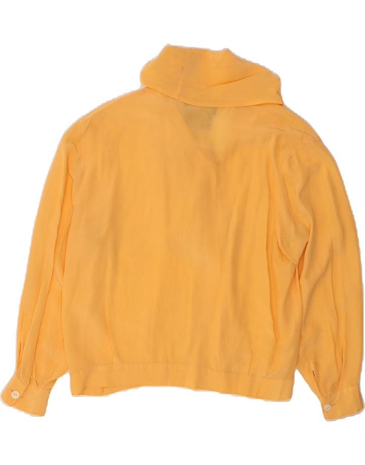 VINTAGE Womens 3/4 Sleeve Shirt Blouse UK 12 Medium  Yellow Vintage Vintage and Second-Hand Vintage from Messina Hembry 