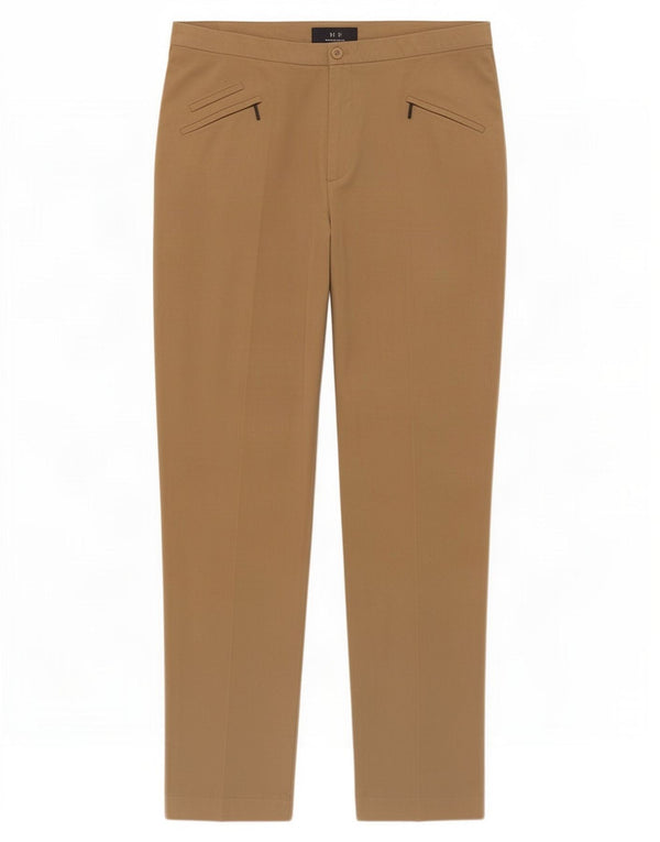 Marks & Spencer Womens Slim Fit Casual Trousers UK 16 Large W34 L30 Brown
