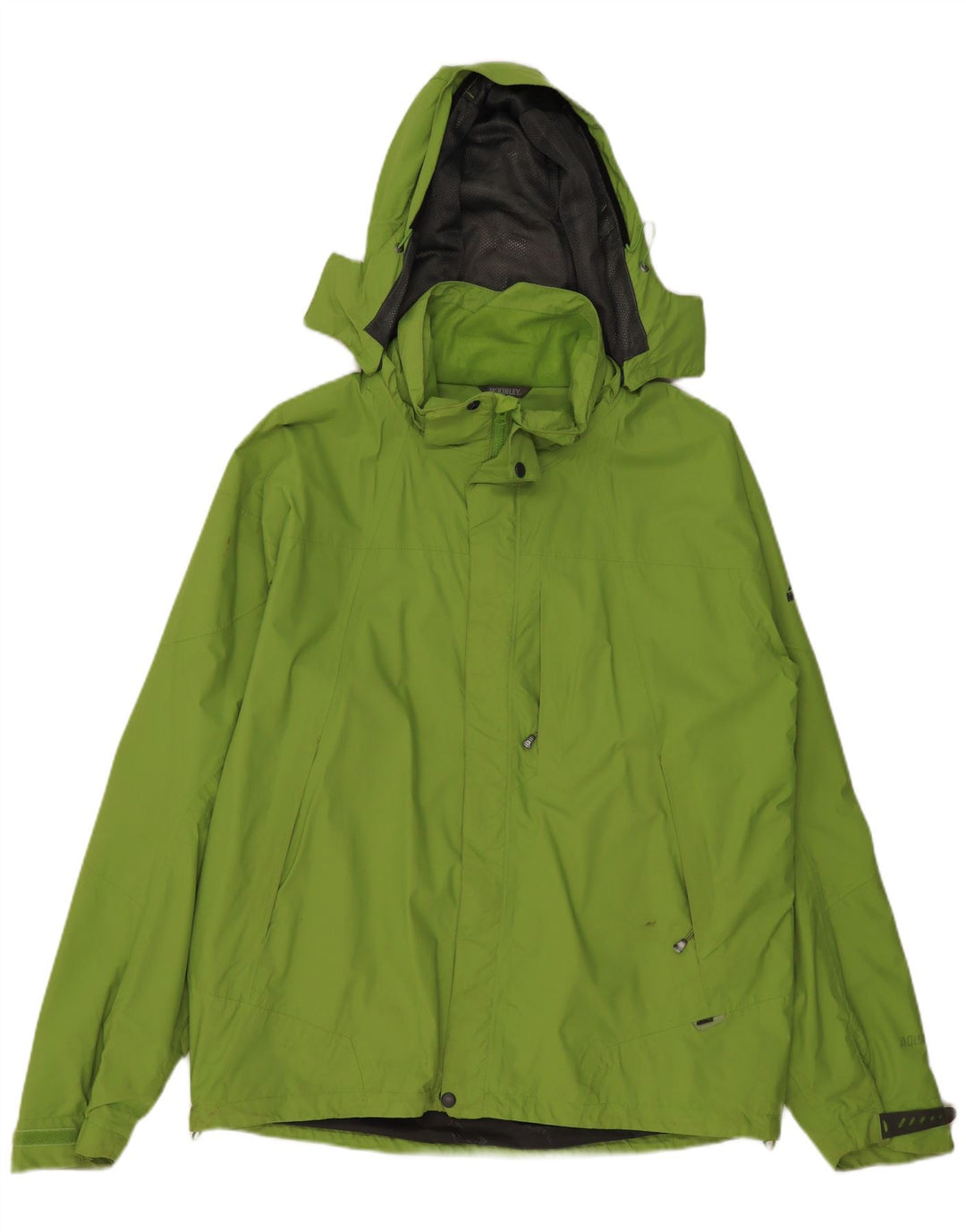MCKINLEY Mens Hooded Rain Jacket UK 40 Large Green Polyamide