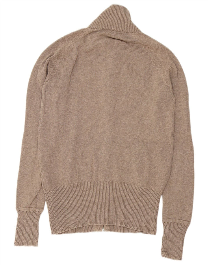 Zara Womens Cardigan Sweater UK 14 Medium Grey Cotton