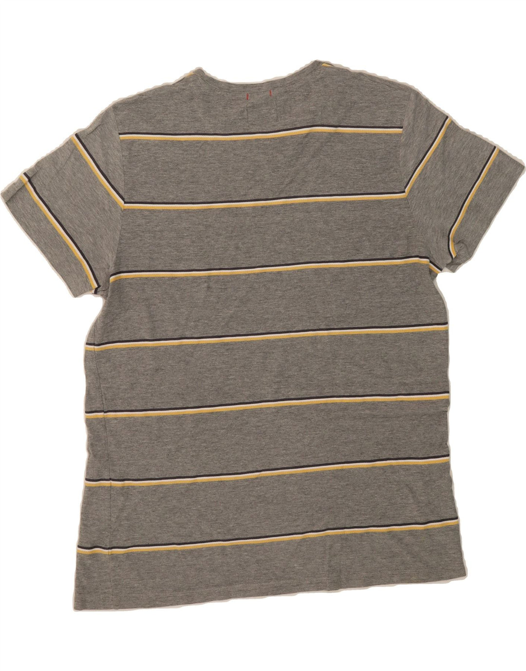 JACK & JONES Mens T-Shirt Top XL Grey Striped Cotton Vintage Jack & Jones and Second-Hand Jack & Jones from Messina Hembry 