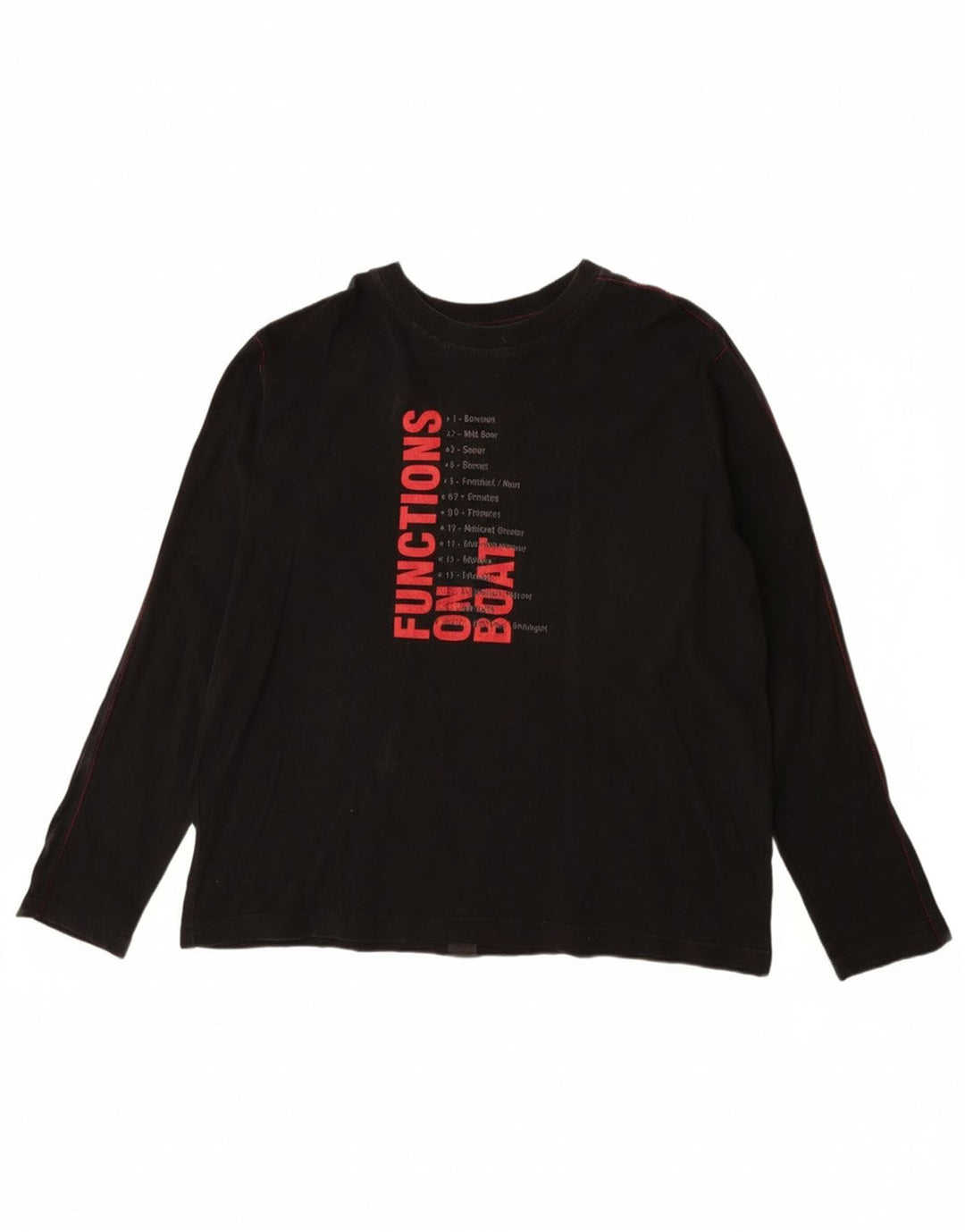 Murphy & Nye Mens Graphic Top Long Sleeve 2XL Black Cotton