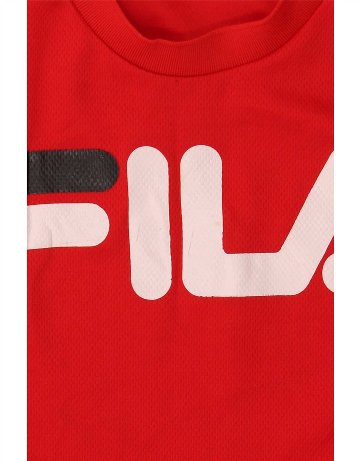 Fila Mens Graphic Vest Top Small Red Colourblock Polyester