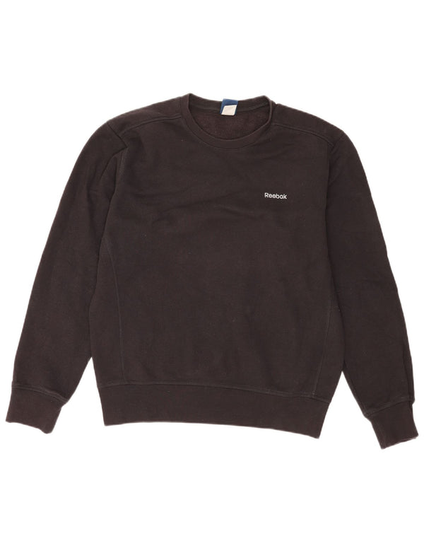 REEBOK Mens Sweatshirt Jumper Medium Black Cotton