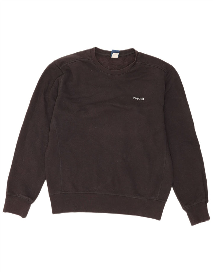 REEBOK Mens Sweatshirt Jumper Medium Black Cotton