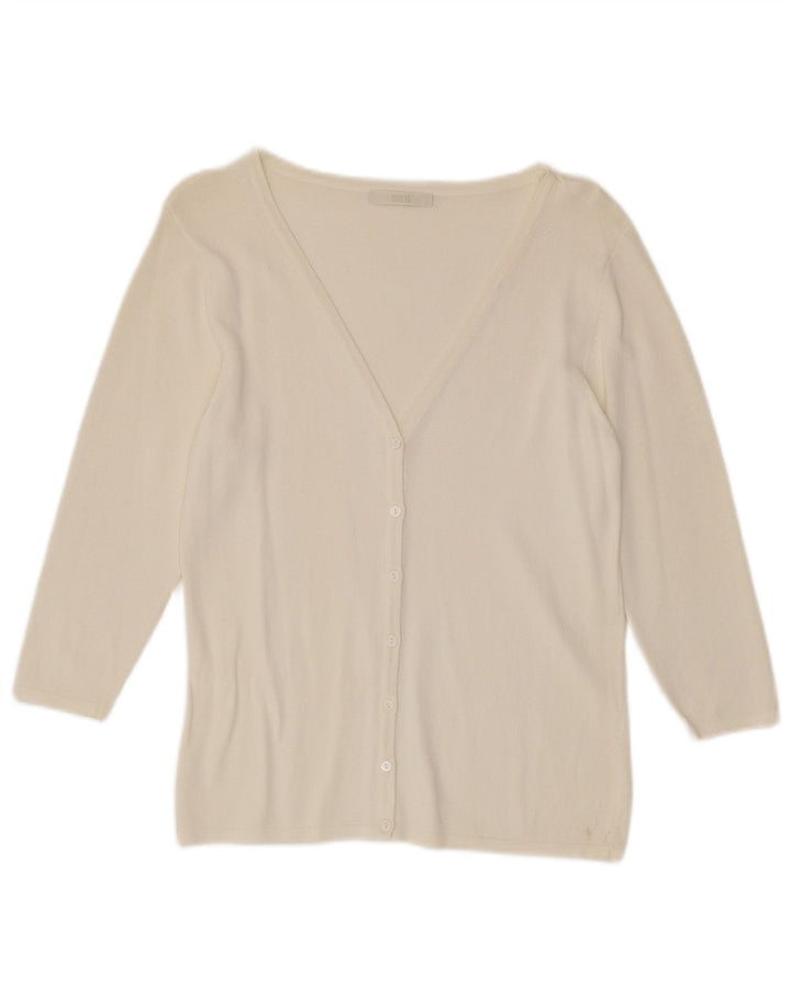 Marks & Spencer Womens Cardigan Sweater UK 10 Small Off White
