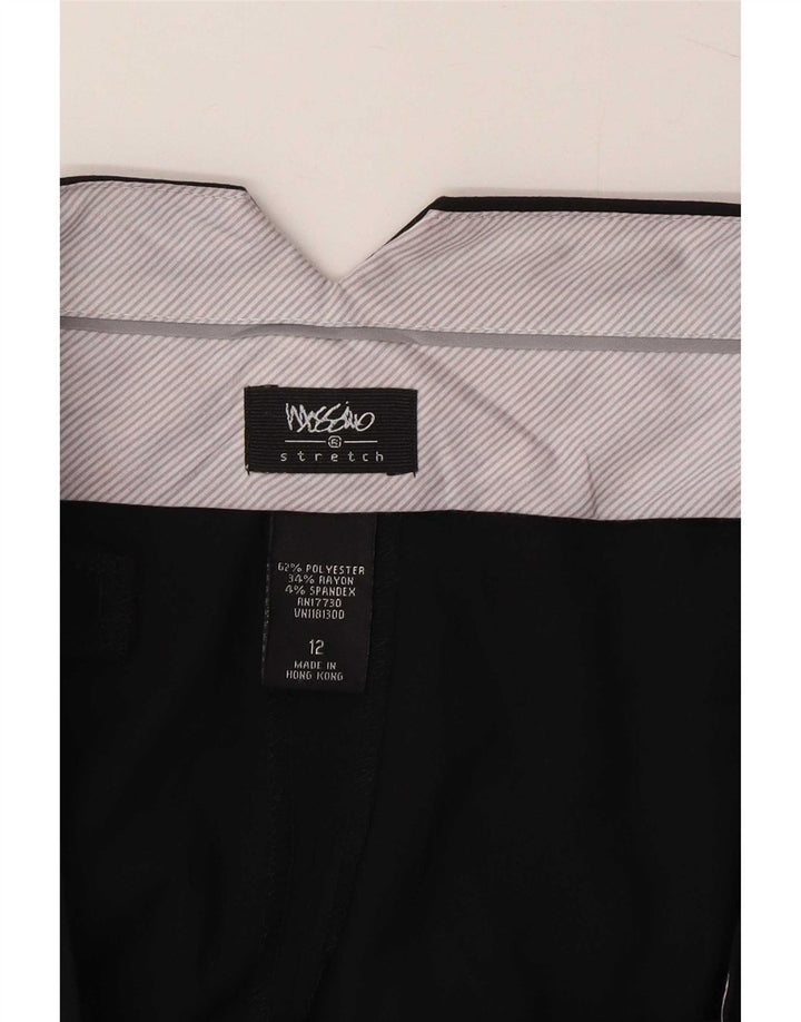 Mossimo Womens Capri Trousers US 12 Large W34 L21 Black Polyester