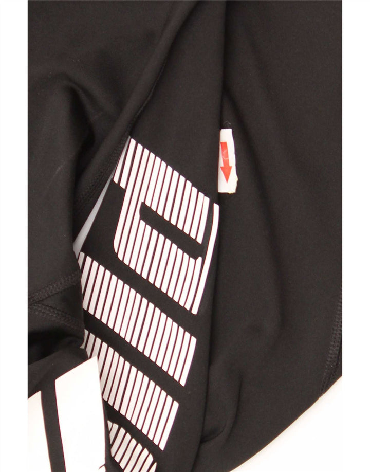 Puma Womens Graphic Leggings UK 10 Small Black Polyester