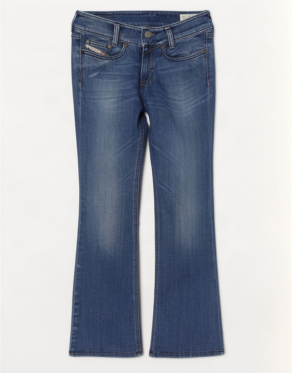 Diesel Womens Flared Jeans W26 L30 Blue Cotton