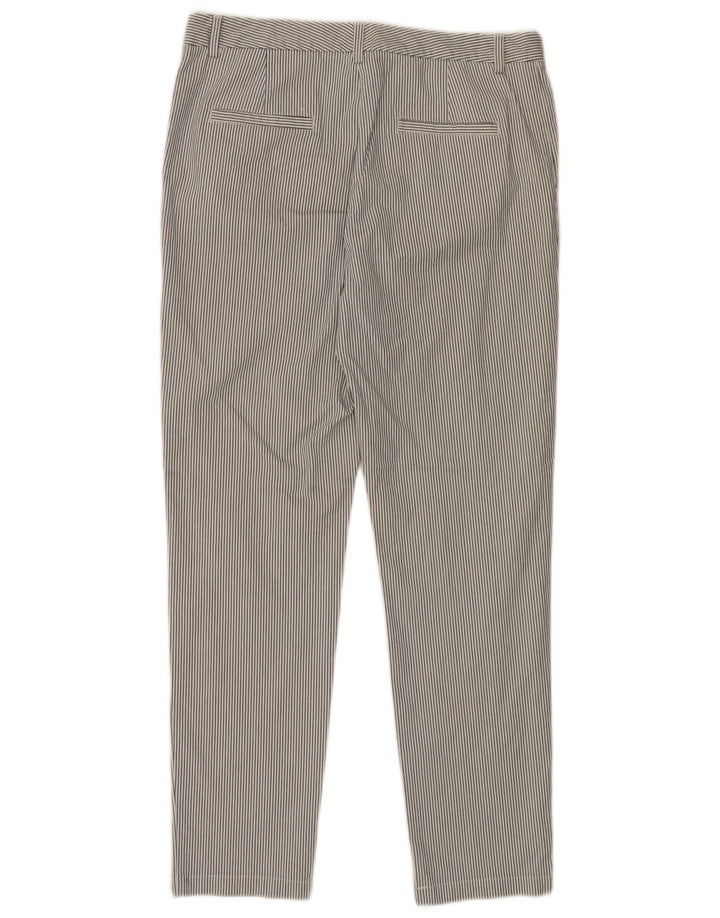 MARKS & SPENCER Womens Chino Trousers UK 14 Medium W34 L31 White Striped
