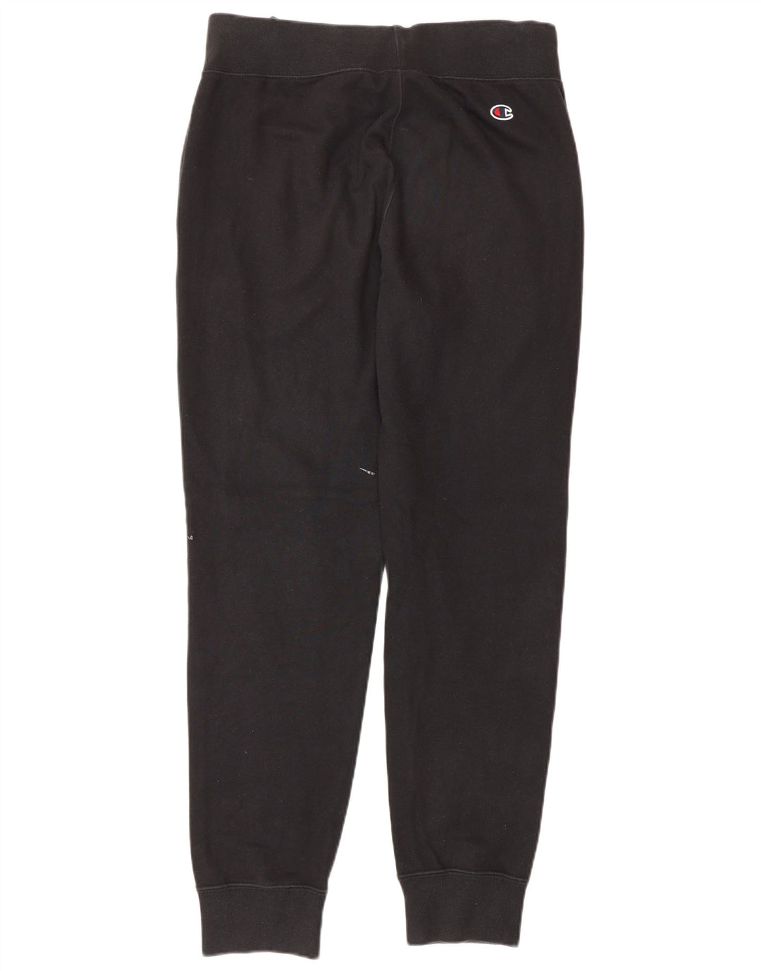 CHAMPION Mens Graphic Tracksuit Trousers Joggers Small  Black Cotton