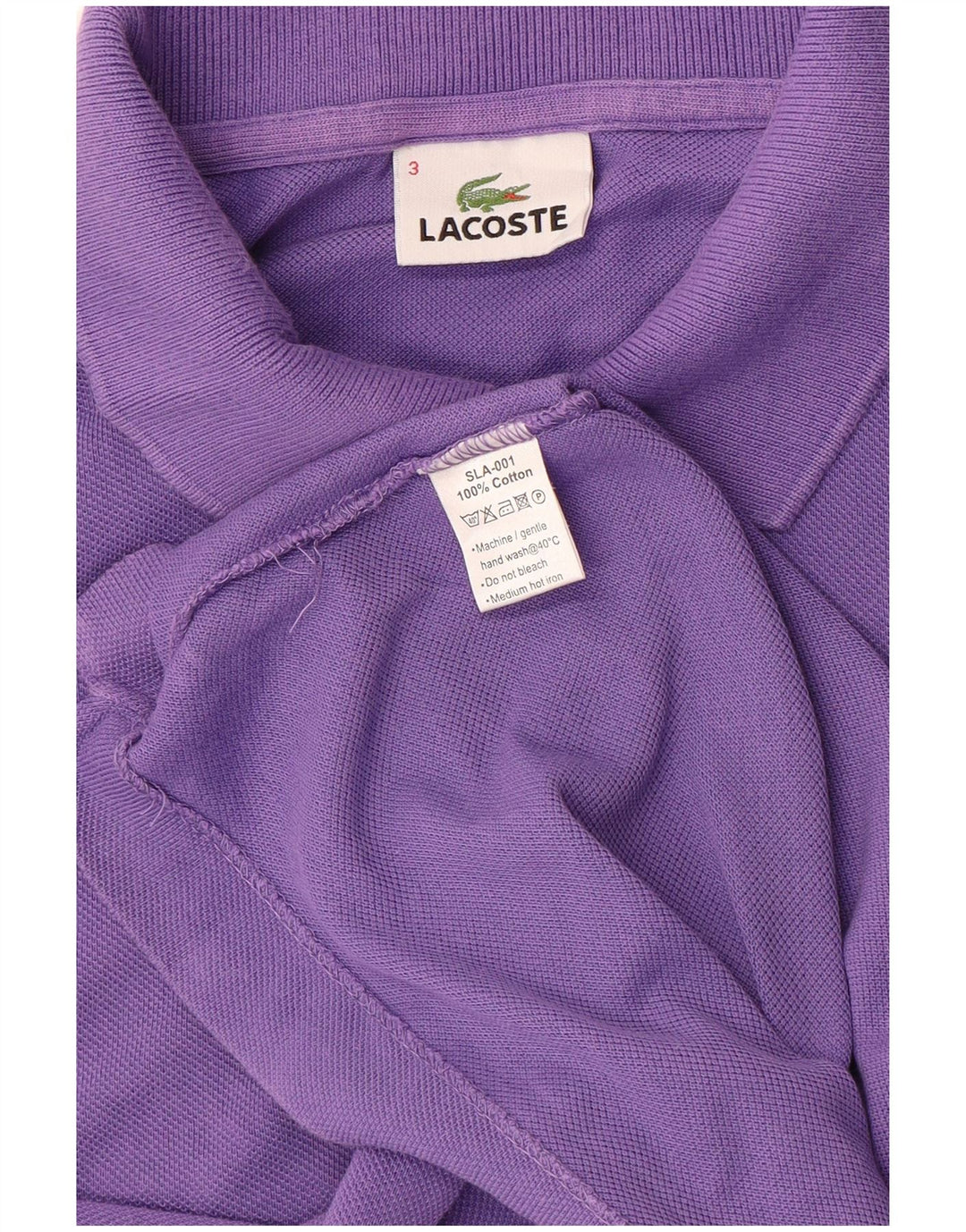 Lacoste Mens Polo Shirt Size 3 Small Purple Cotton