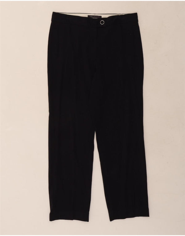 Marks & Spencer Womens Casual Trousers UK 10 Small W30 L26 Navy Blue