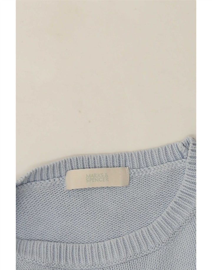 Marks & Spencer Mens Crew Neck Jumper Sweater Medium Blue