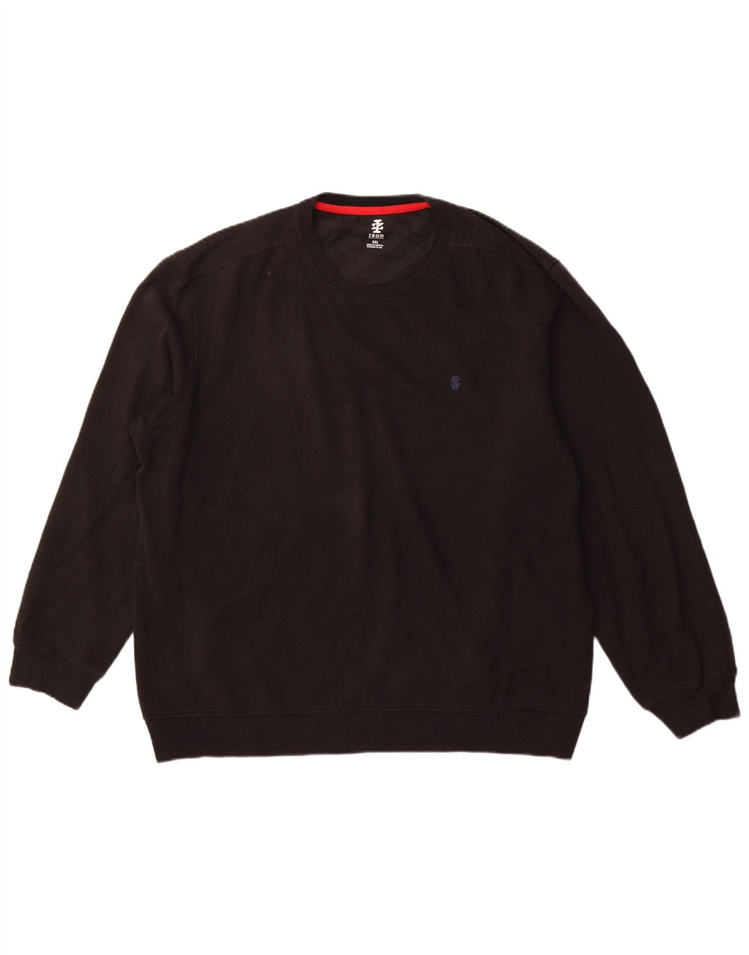Izod Mens Sweatshirt Jumper 2XL Black Cotton