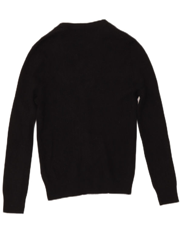 Marks & Spencer Womens Cardigan Sweater UK 12 Medium Black Viscose