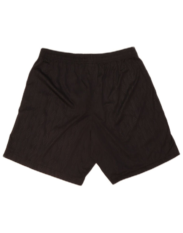 Umbro Mens Sport Shorts Small Black Argyle/Diamond Polyester