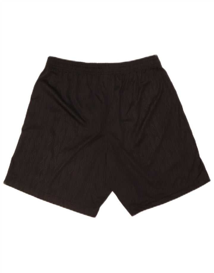 Umbro Mens Sport Shorts Small Black Argyle/Diamond Polyester