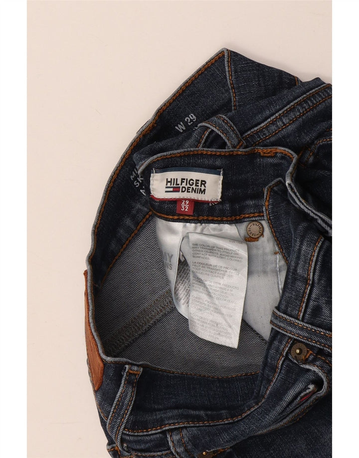 TOMMY HILFIGER Womens Mid Rise Skinny Jeans W29 L32 Blue Cotton