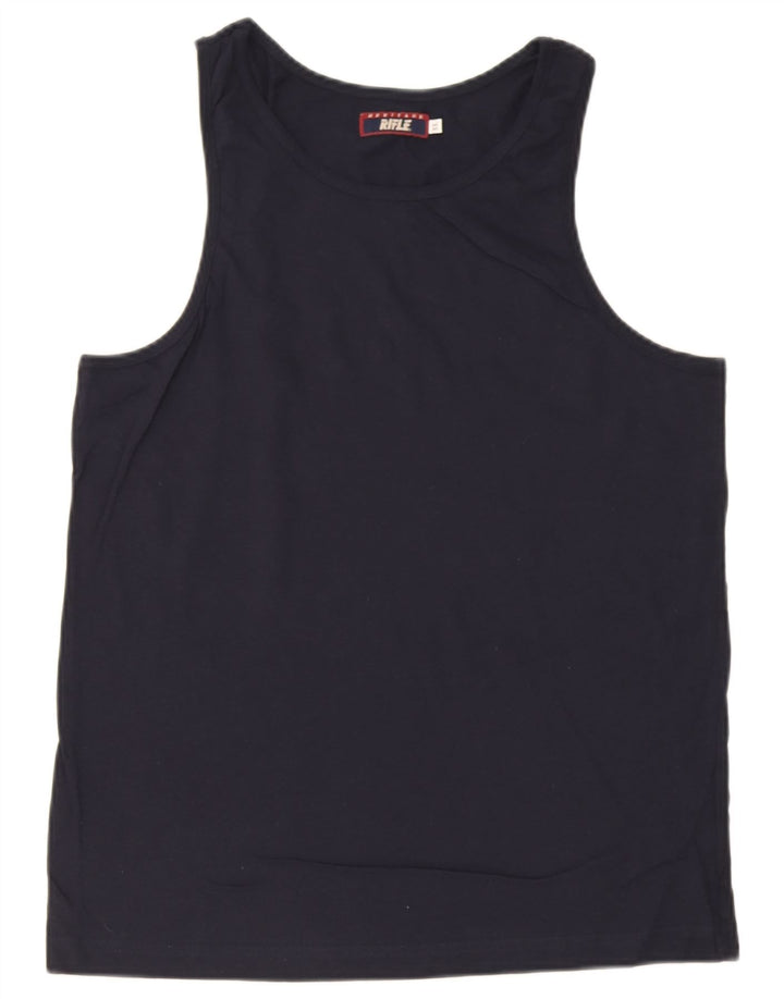 Rifle Mens Vest Top XL Navy Blue Cotton