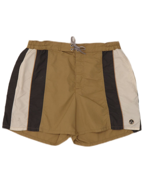 North Sails Mens Swimming Shorts Medium Beige Colourblock