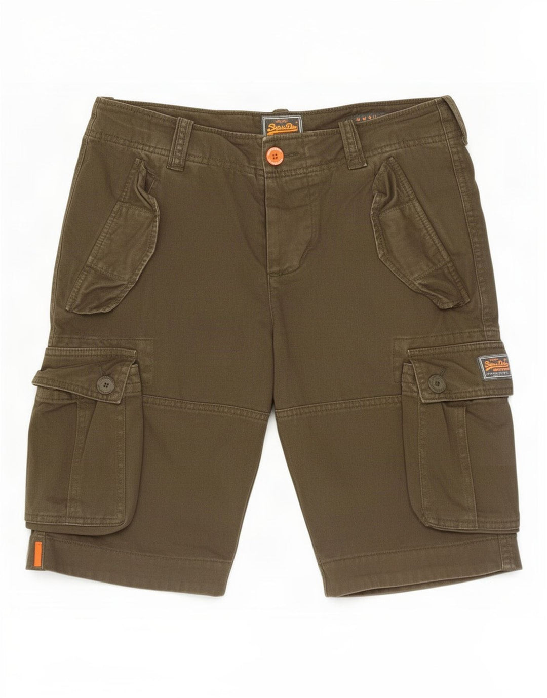 Superdry Mens Cargo Shorts Small W31 Khaki Cotton