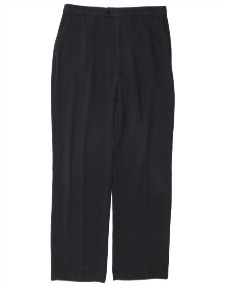 Zara Womens Straight Suit Trousers EU 40 Medium W30 L31 Navy Blue Polyester